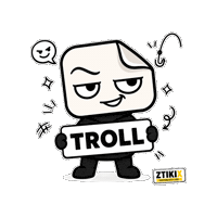 ztikix social media troll trolling mischievous Sticker