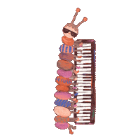 Ray Charles Piano Sticker by pomelody