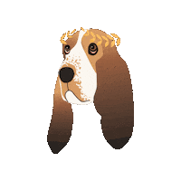 Basset Hound Dog Sticker by pollenrobotics