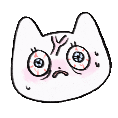 vanil_art cat kawaii angry mad Sticker