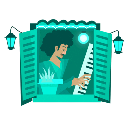 El Caballero Musician Sticker by Puerto Candelaria