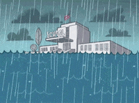 School Raining GIF