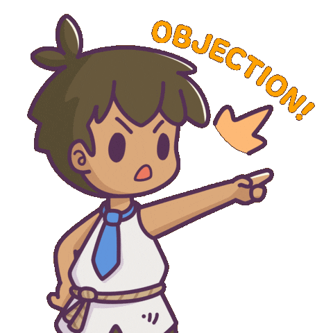 Ace Attorney No Sticker by Castaways