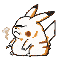 Pokemon Yellow Smoking Sticker