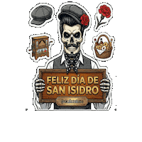 San Isidro Skull Sticker