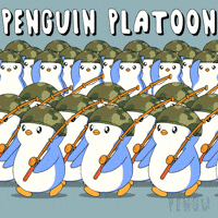 Team Marching GIF by Pudgy Penguins