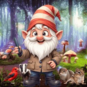 Cute Gnome Taking A Selfie GIF