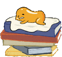 pupuren books egg sanrio bookworm Sticker