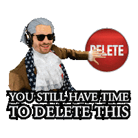 Delete Red Button Sticker