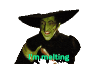 Wicked Witch Im Melting Sticker by EricaLYNN