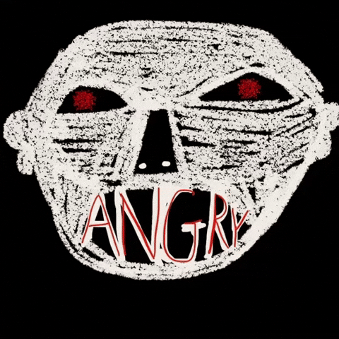 Angry Red Eyes GIF by Barbara Pozzi