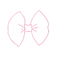 Theitsybitsybowco girl bow hand drawn bows Sticker