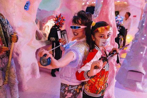 meowwolf giphyupload meow wolf meowwolf dj dirt girl GIF
