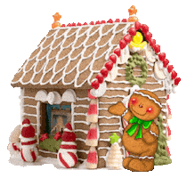 Baking Gingerbread House Sticker
