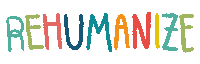rehumanize love peace letters colorful Sticker
