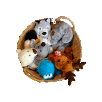 Animaux Panier Sticker by Les bouillottes Pelucho