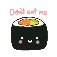 Sushi Dont Eat Me Sticker