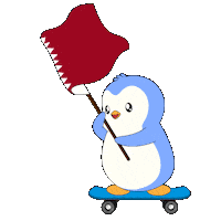 Penguin Flag Sticker by Pudgy Penguins