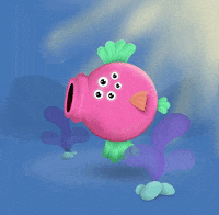 yaronsart monster fish bubbles underwater GIF