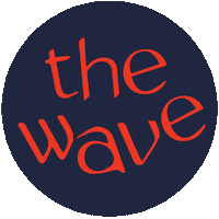 thewavepodcasting the wave thewavepodcasting the wave podcasting rotating the wave logo Sticker