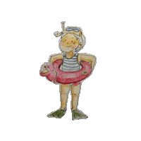 fraukvonda pool sommer schwimmen baden Sticker