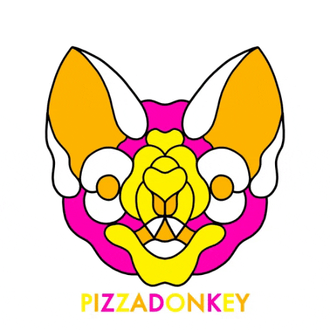 pizzadonkey giphygifmaker bat stainedglass batface GIF