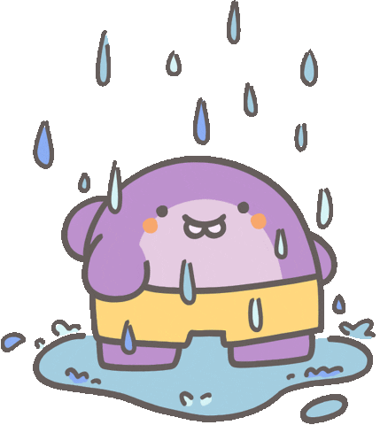Water Raining Sticker by KdeeStix