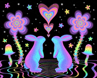 deepspaceviolet love cute trippy hearts GIF