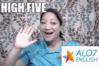 high five total physical response GIF by ALO7.com