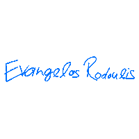 Handwriting Evangelos Rodoulis Sticker