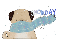 Snow Day Dog Sticker
