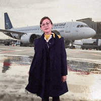 LufthansaGroupCommunications snow winter cold plane GIF