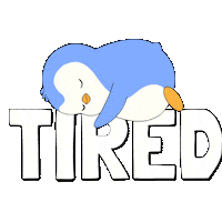 Tired Good Morning Sticker by Pudgy Penguins
