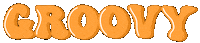 Orange Seventies Sticker