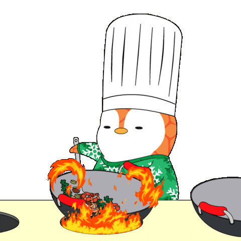 Master Chef Cooking Sticker by Pudgy Penguins