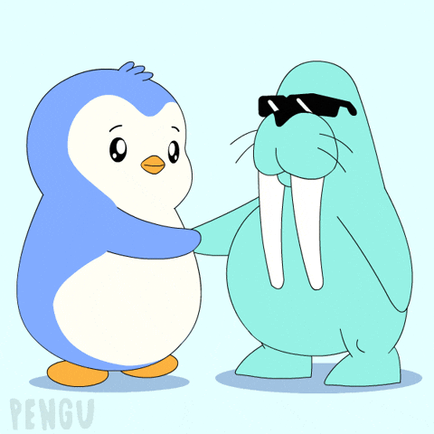 High Five Team GIF by Pudgy Penguins