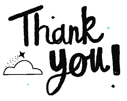 Shooting Star Thank You Sticker