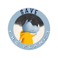 ilsignorvu savetheplanet marino rinoceronte ceciliacavallini Sticker