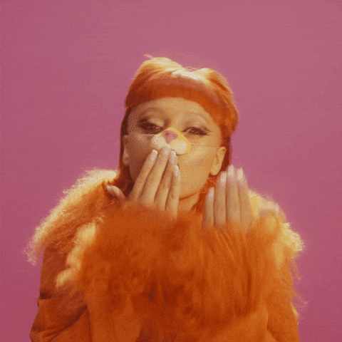 GIF de bisous d'animaux de fête