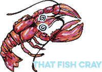 fiddlinfish crazy fish fishing crayfish Sticker