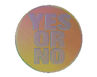 Yes Or No 3D Sticker