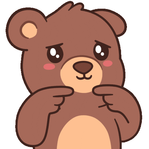 Sad Brown Bear Sticker by BEARISH