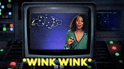 becausescience wink nerdist wink wink because science GIF
