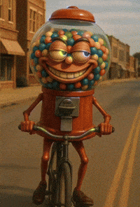 Chewing Gum Bike GIF