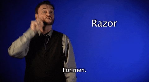 sign language razor GIF by Sign with Robert