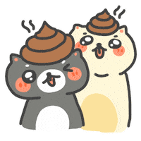 Poop Cute Cat Sticker