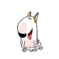 Happy Bull Terrier Sticker by Jimmy the Bull
