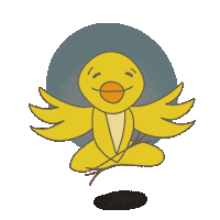 Happy Yellow Bird Sticker