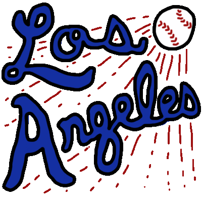 Los Angeles Baseball Sticker by Vienna Pitts