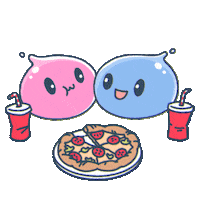 Pizza Eating Sticker by Squishiverse